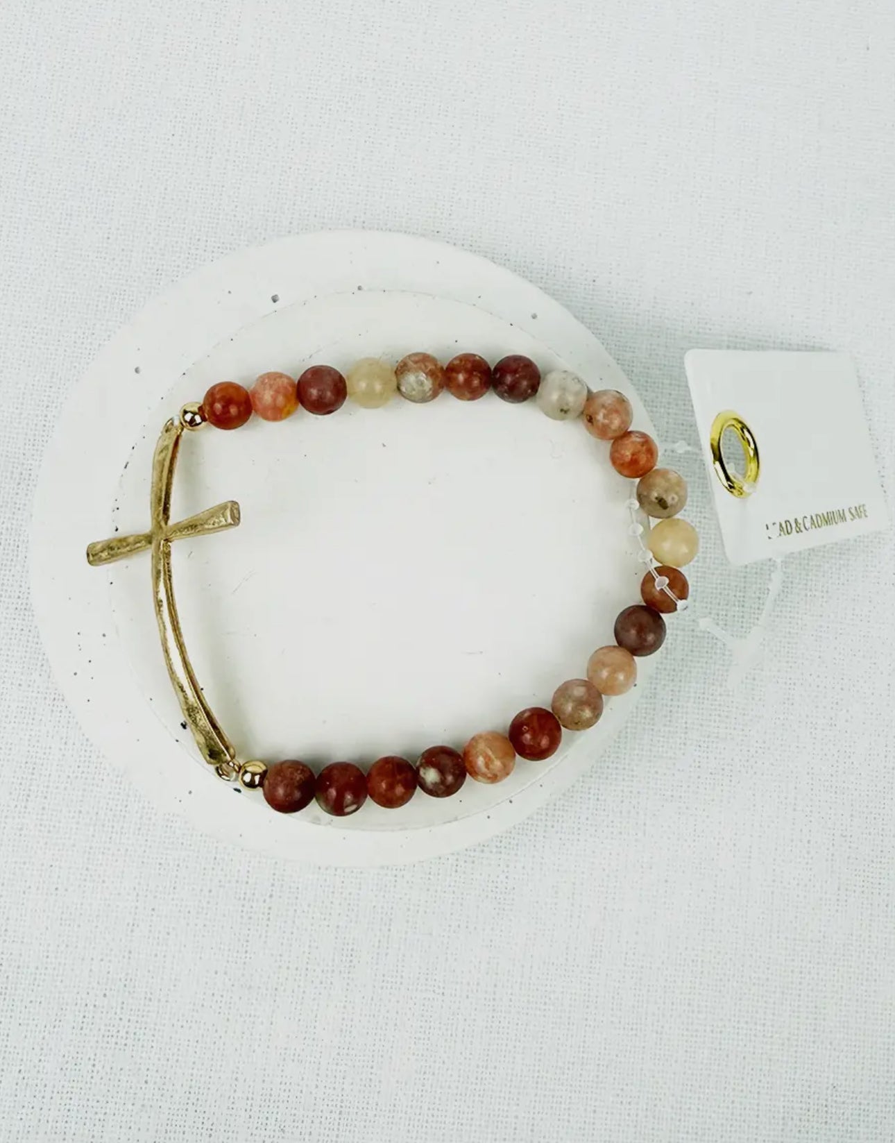 Hammered cross bracelet (various)