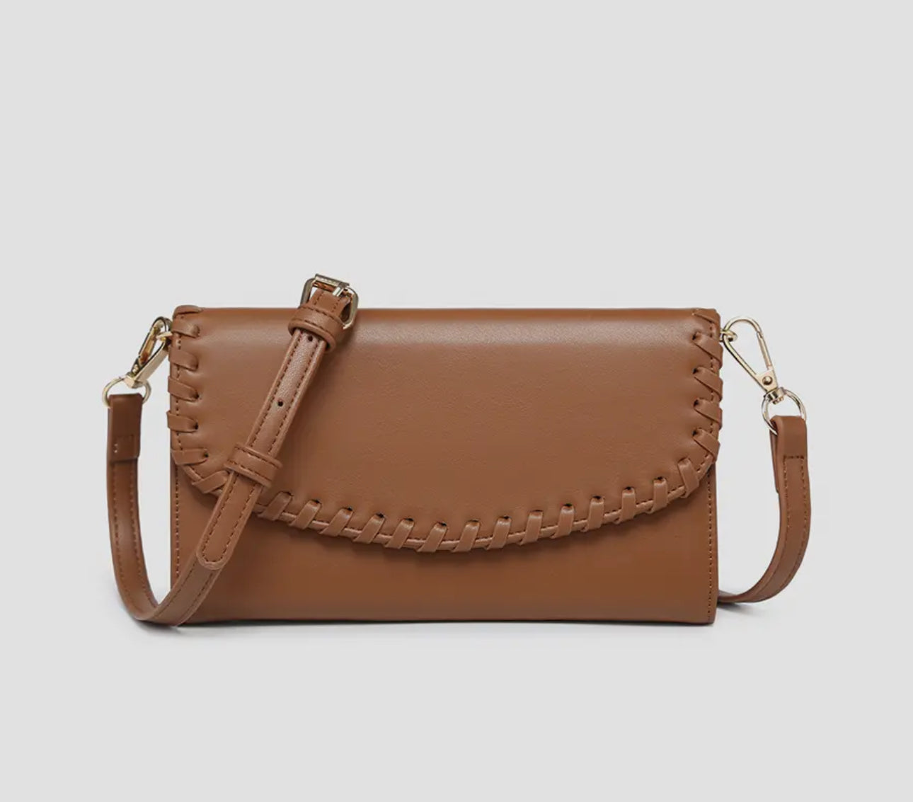 Whipstitch crossbody wallet (various)