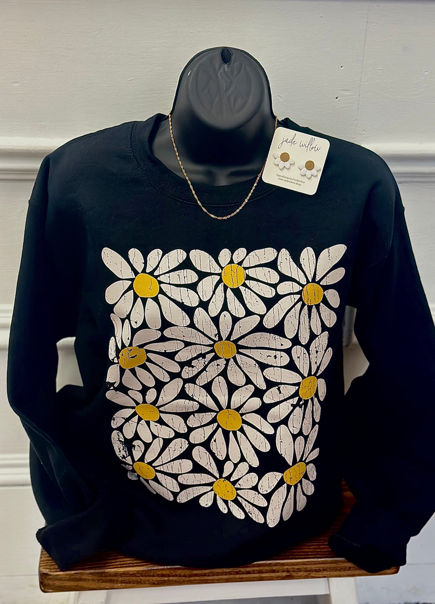 Vintage daisies sweatshirt