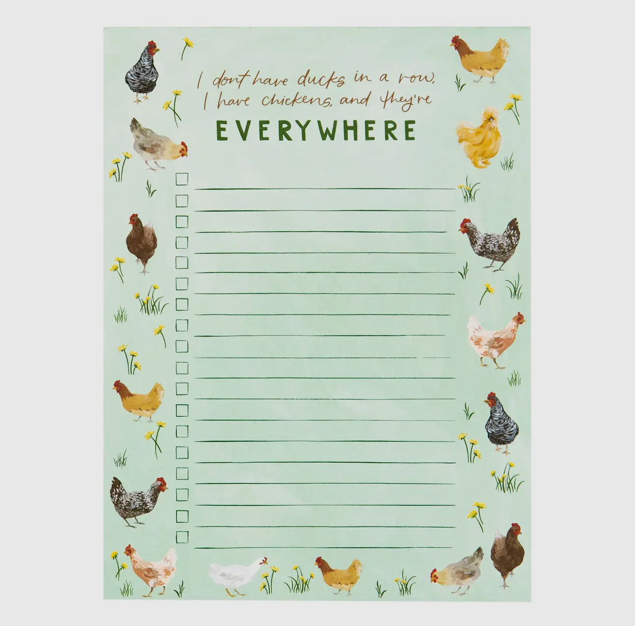 Chicken meadows notepad