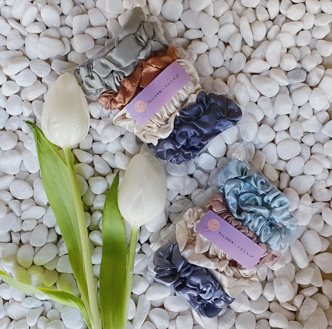 Satin scrunchie set of 8