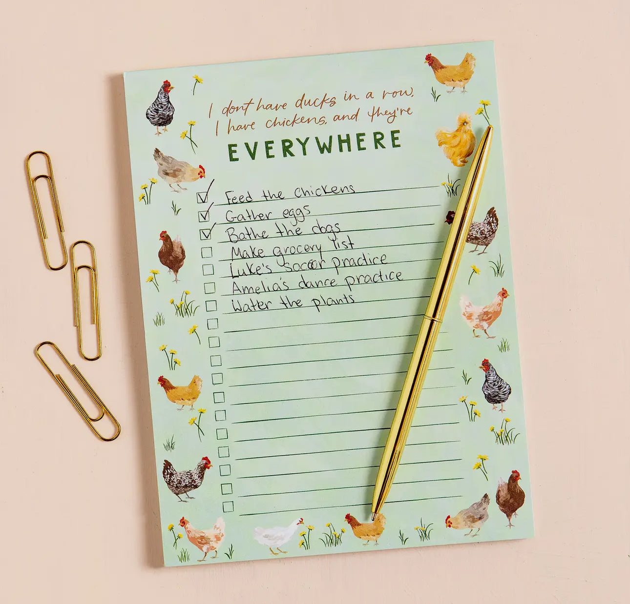 Chicken meadows notepad