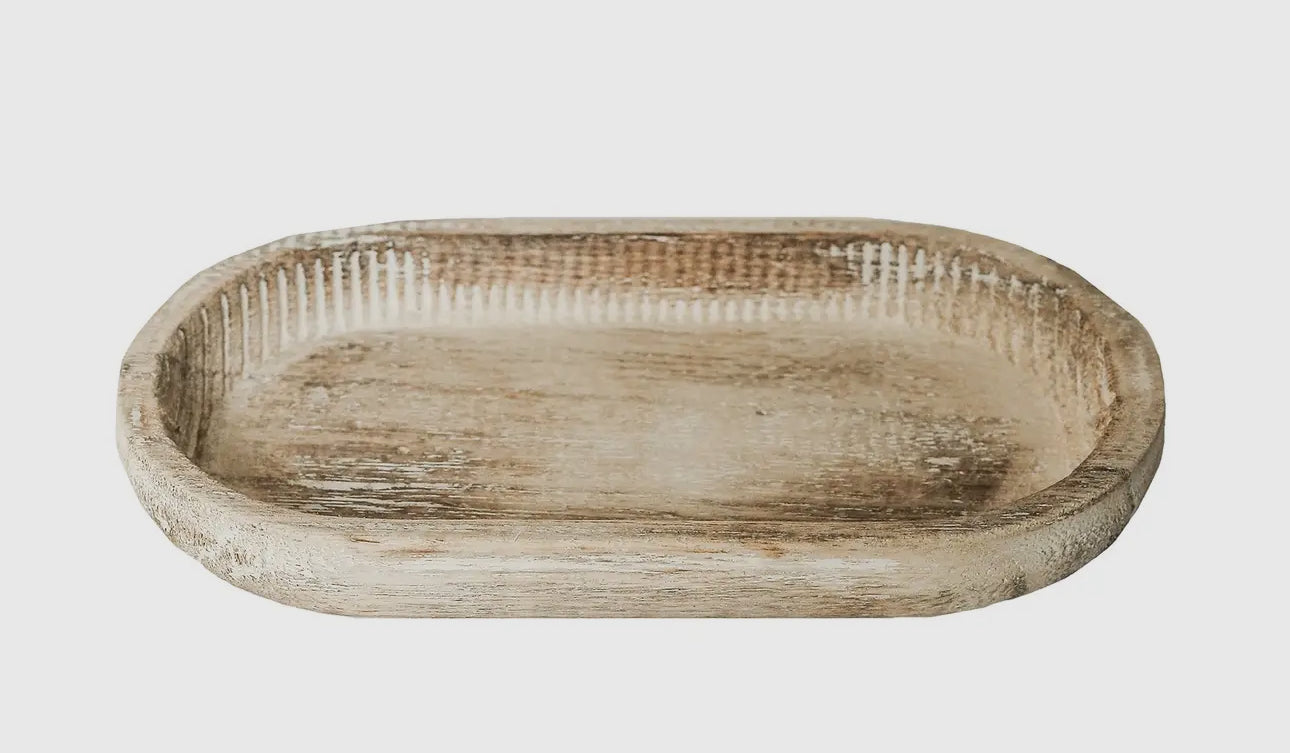 Rustic wood tray small