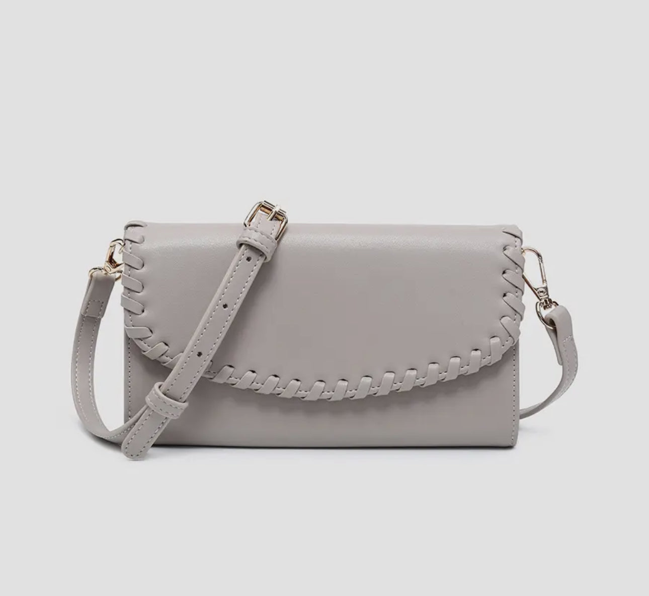 Whipstitch crossbody wallet (various)