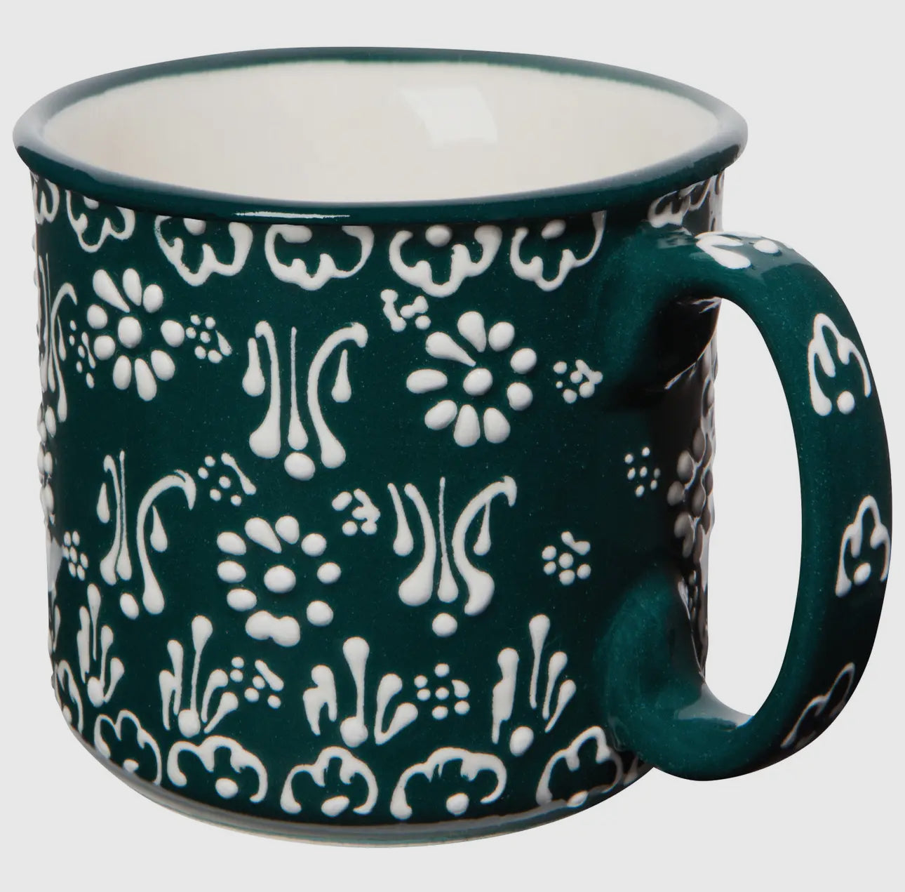Green botanical mug