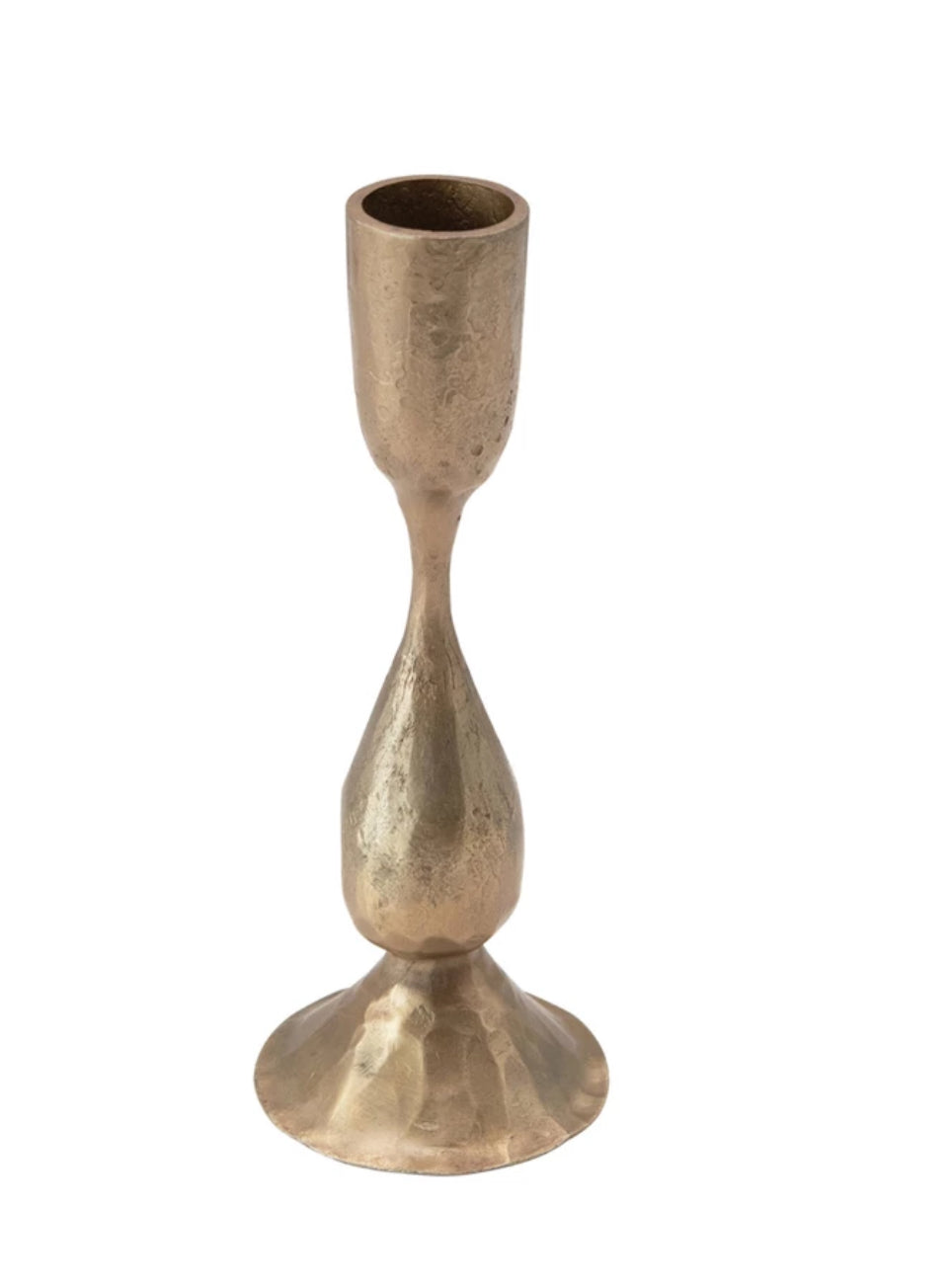 Antique brass taper holder