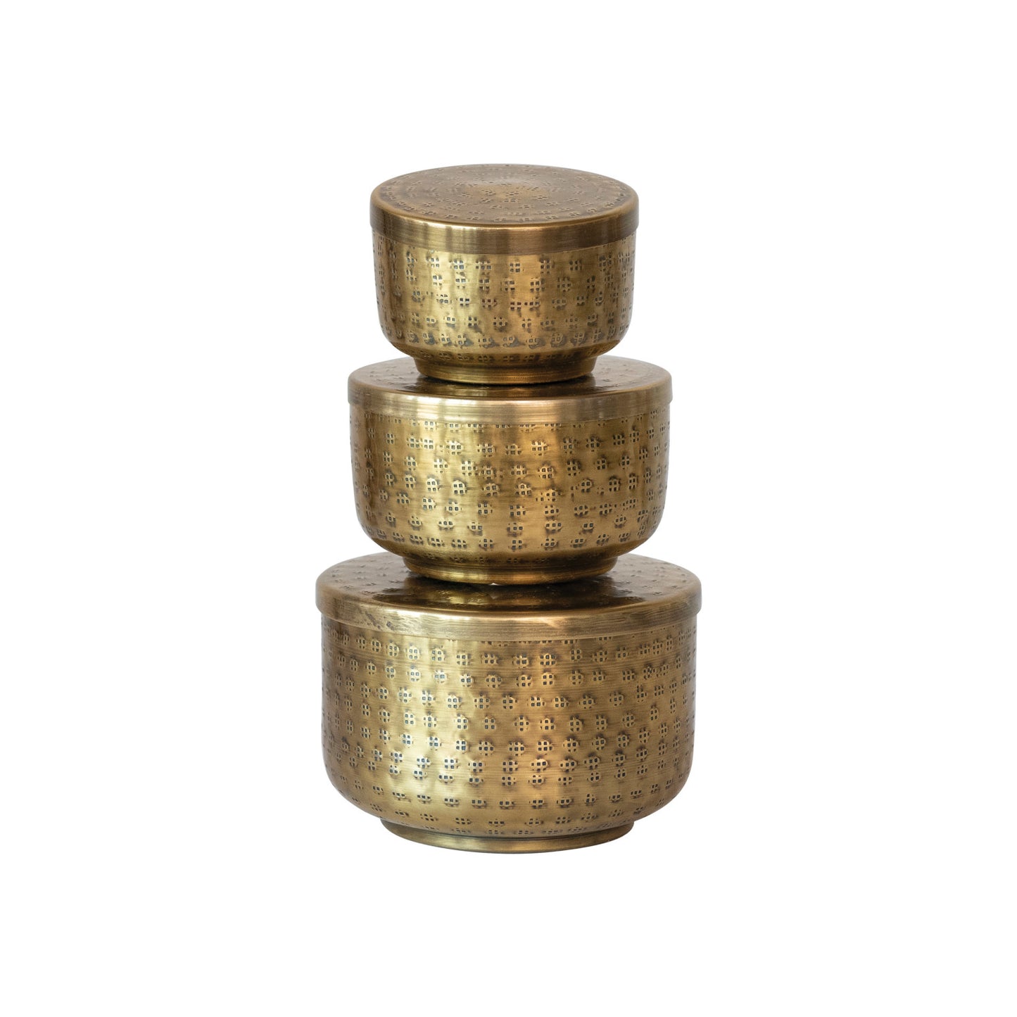 Gold hammered container (various)