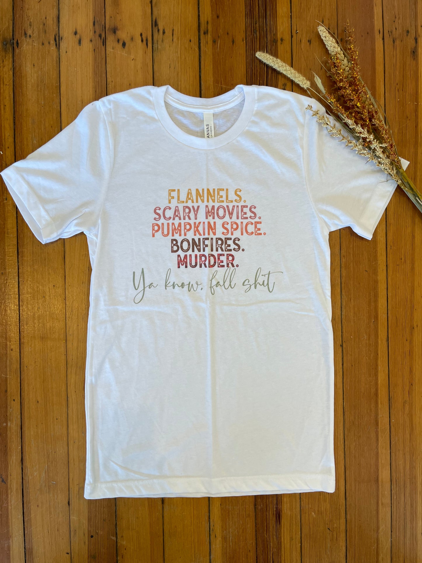 Fall shit crew neck tee