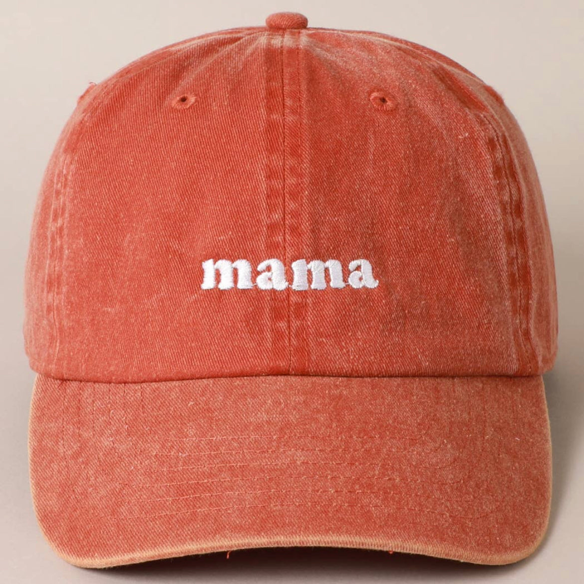 Baseball cap mama rust orange