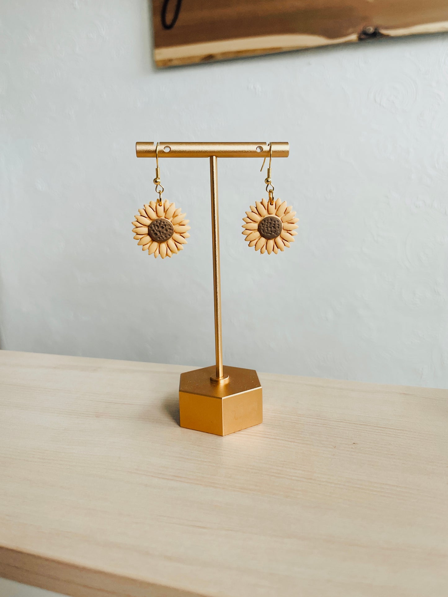 Sunflower dangle earrings