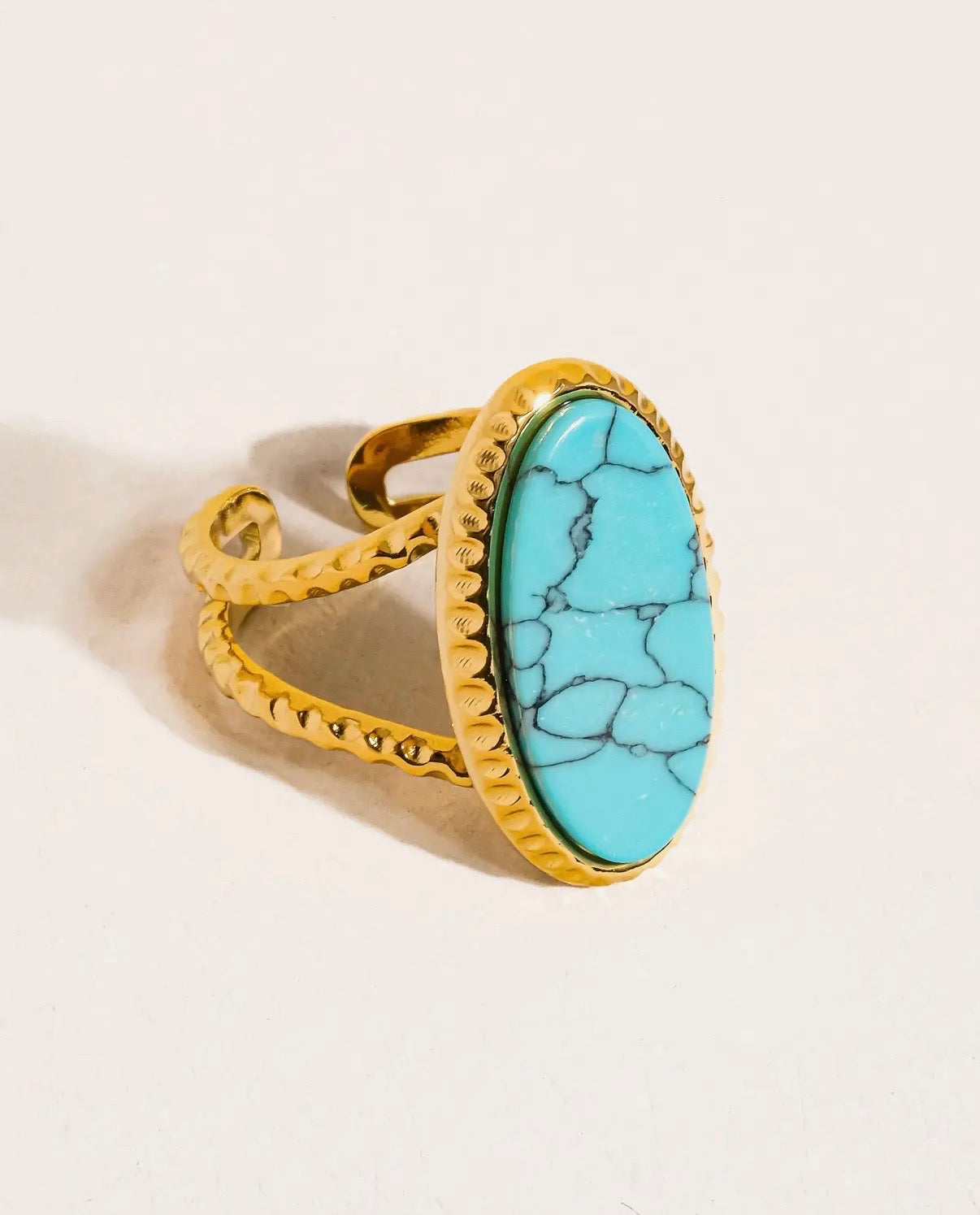 Natural stone ring