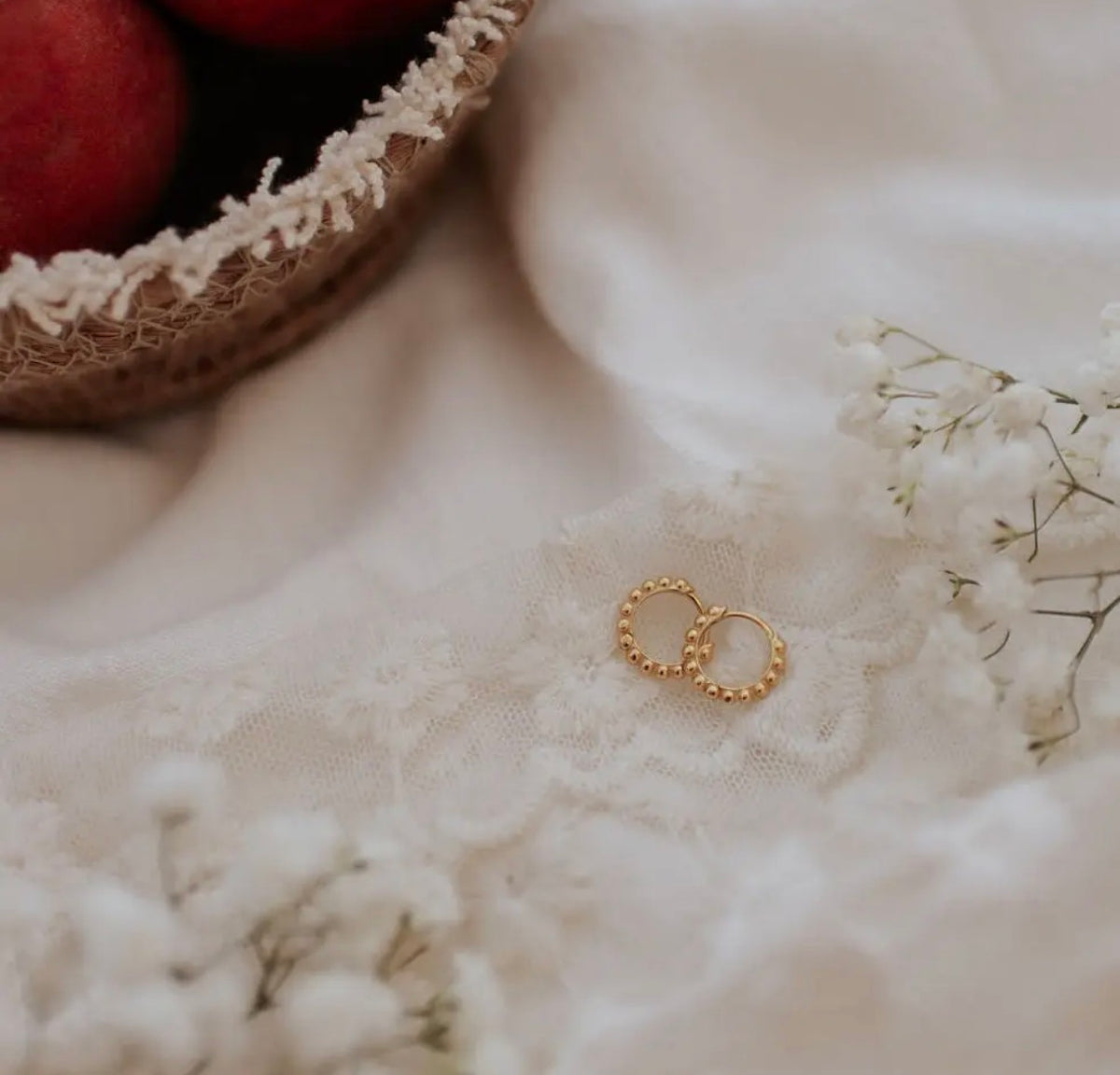 Goldie dot hoops