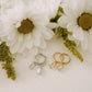 Rectangle diamond charm hoops (various)