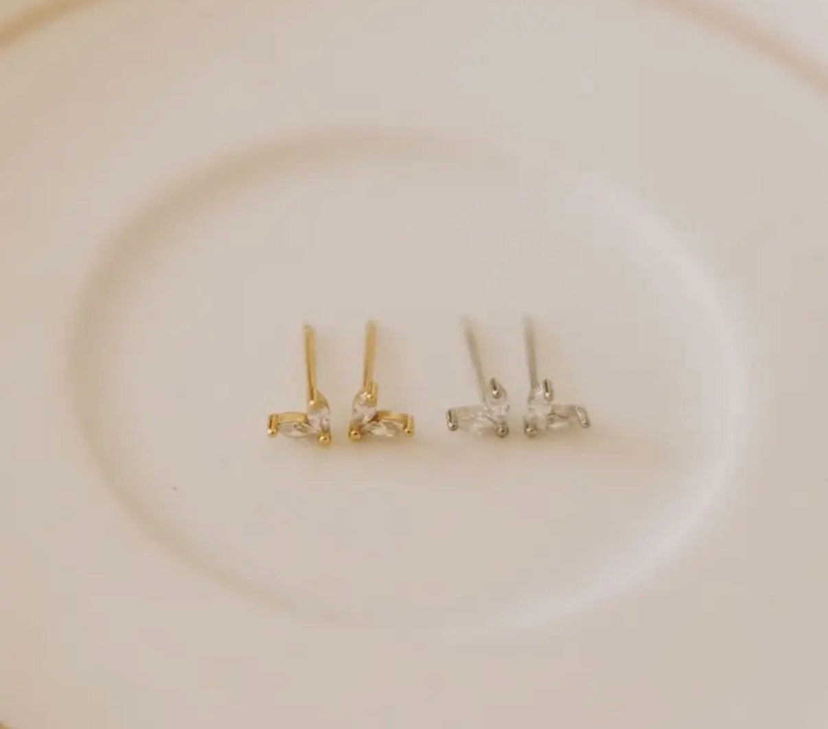 Dainty diamond studs