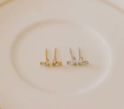 Dainty diamond studs