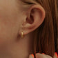 Gold brushed hoops