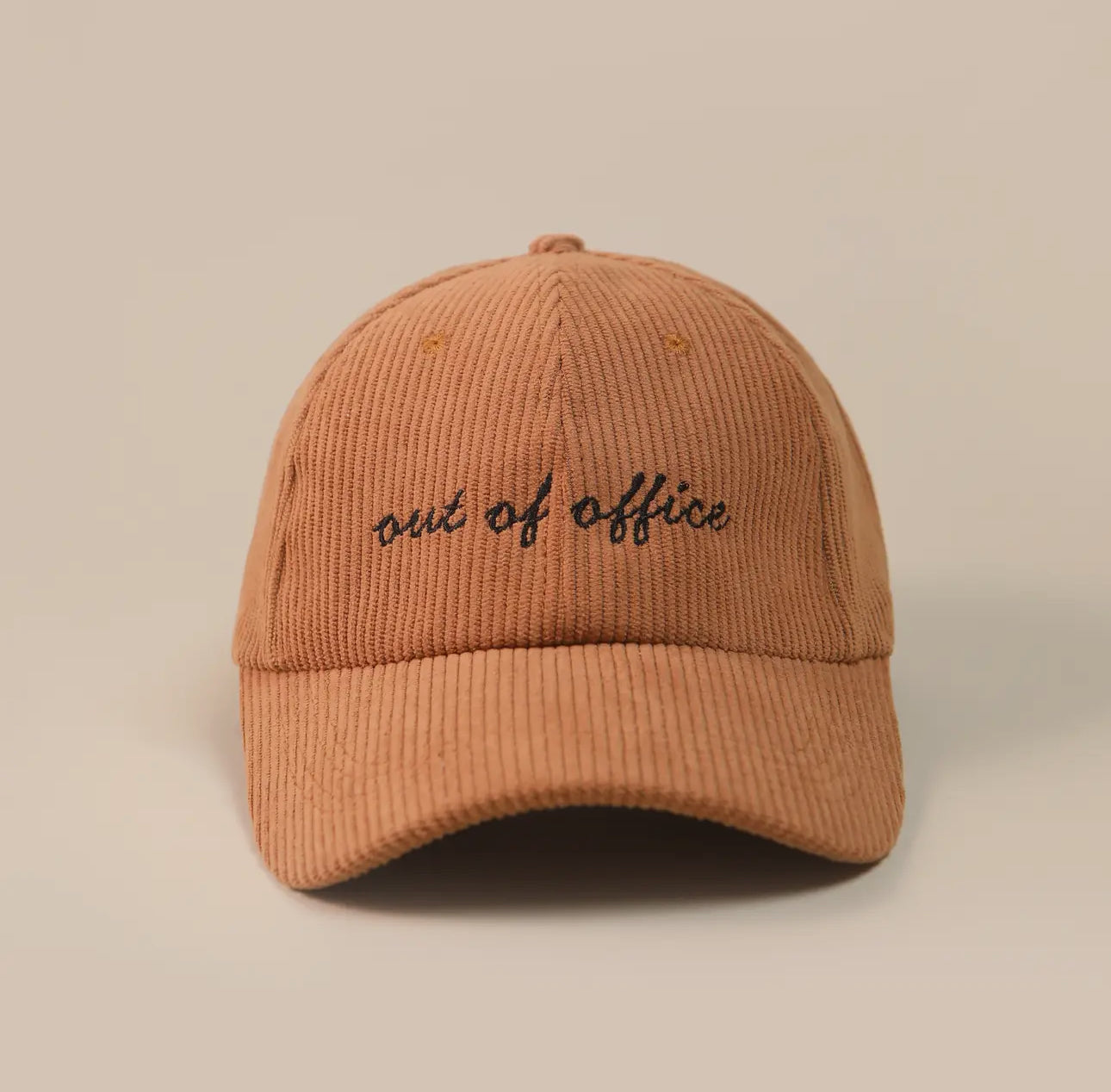 Out of office corduroy hat