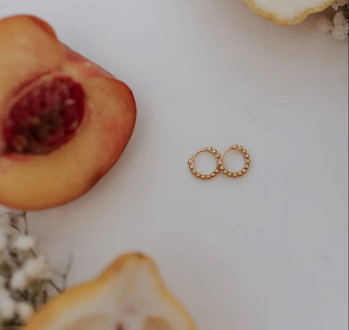 Goldie dot hoops