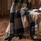 Black tan buffalo checkered throw blanket