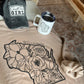 Floral WI state sweatshirt