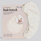 Hair towel turban, ivory