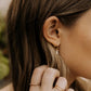 Rectangle diamond charm hoops (various)