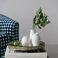 White ceramic textured bud vase (various)