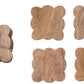 Mango wood scalloped coaster set of 4