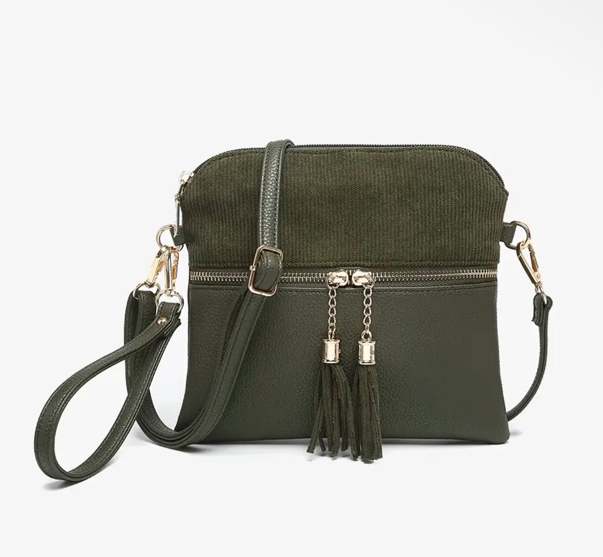 Double zip crossbody purse (various)