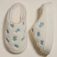 Embroidered floral slippers (various)