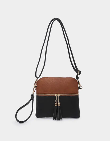 Double zip crossbody purse (various)