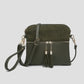 Corduroy dual zip crossbody (various)