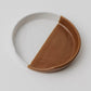 Brown/white spoon rest