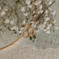 Turquoise hoop charm dangles