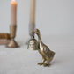 Antique brass duck candle snuffer