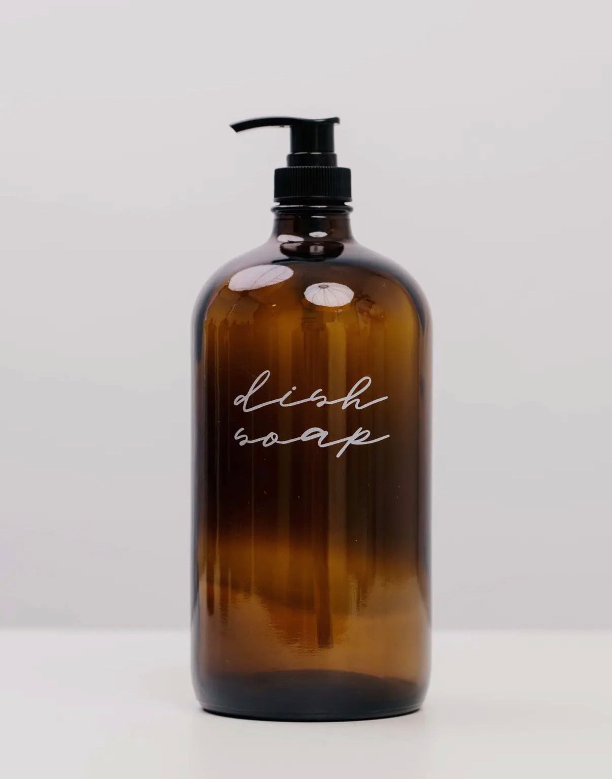 Glass amber liquid pump dispensers