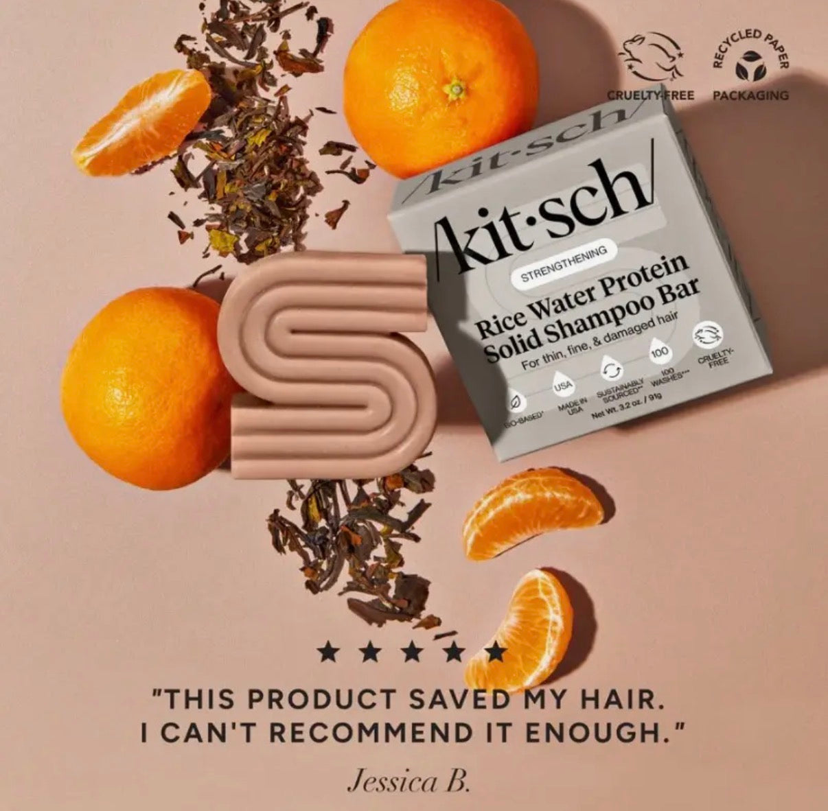 Rice water protein shampoo and conditioner bar set