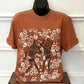 Skeleton floral pumpkin tee