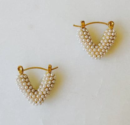 V shape earrings