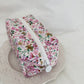 Quilted floral cosmetic makeup bag (various)