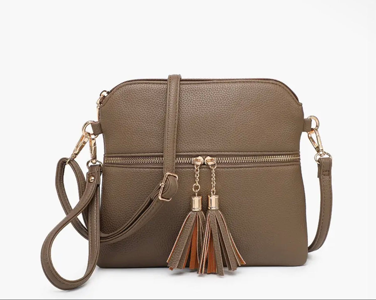 Double zip crossbody purse (various)