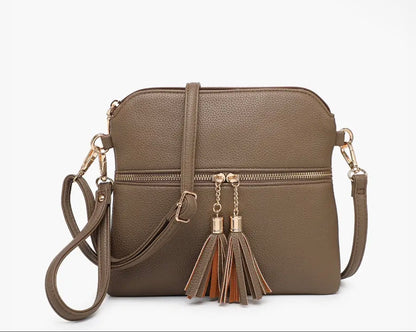 Double zip crossbody purse (various)
