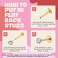 Marquise Diamond flat back studs (various)