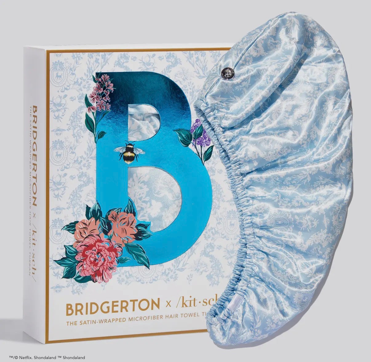 Kitsch Bridgerton satin wrapped hair towel