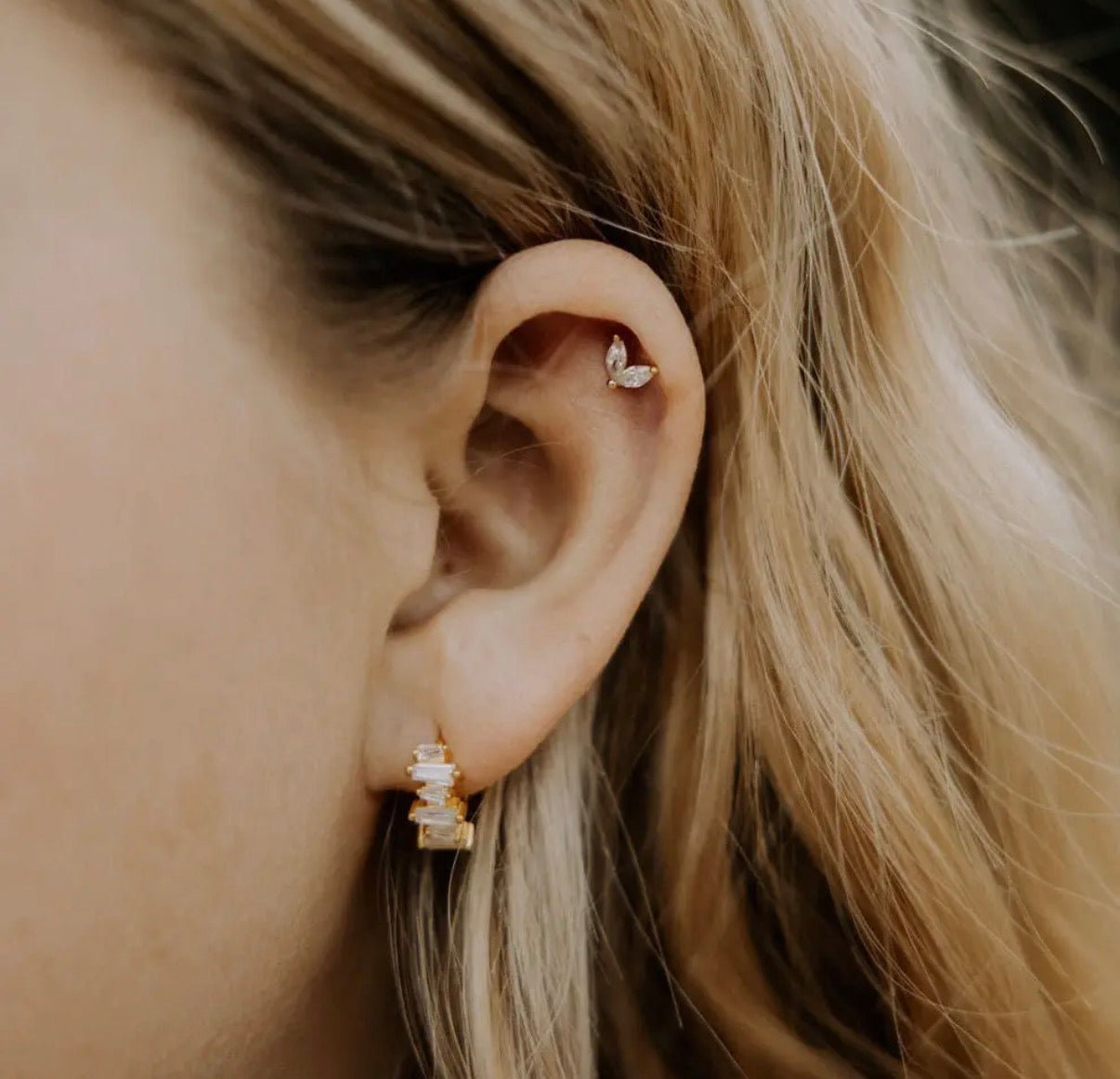 Dainty diamond studs