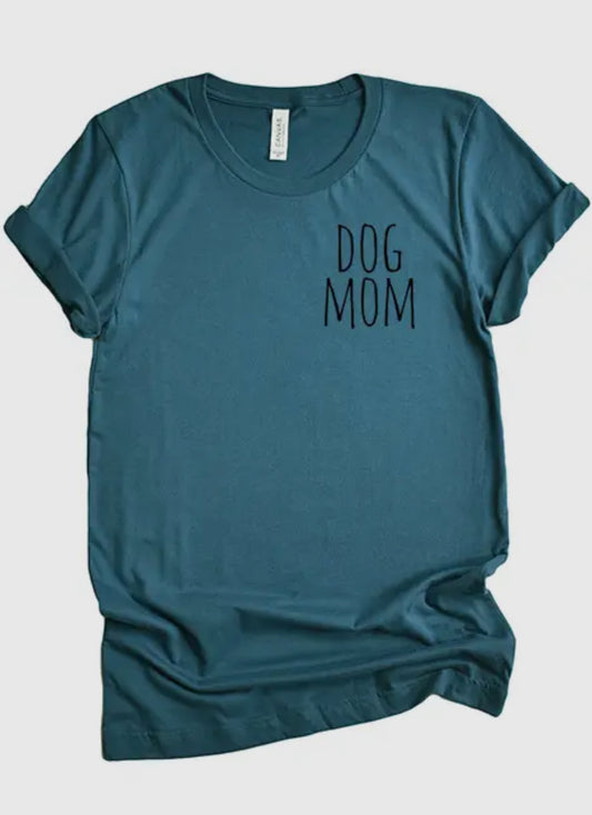 Dog mom crew neck tee