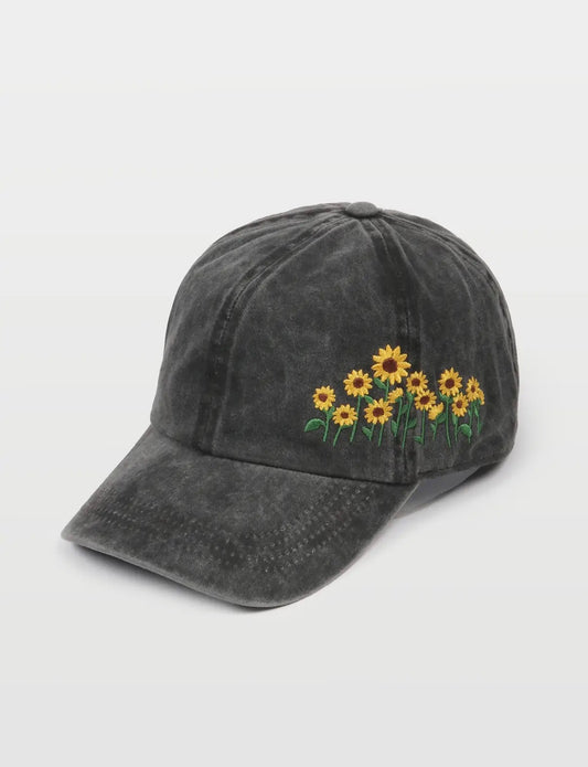 Sunflowers baseball cap