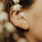 Flower mini studs, gold