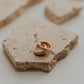 Gold brushed hoops