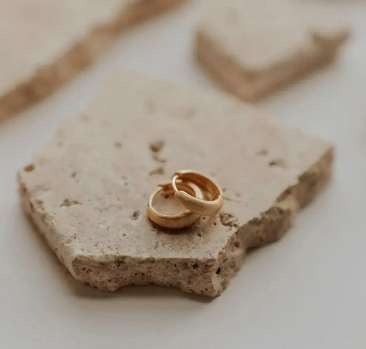 Gold brushed hoops